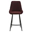 Tabouret de bar Lynn velours violet cm