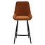 Tabouret de bar Lynn velours ocre cm