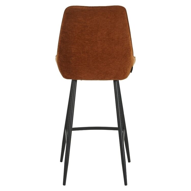 Tabouret de bar Lynn velours ocre cm