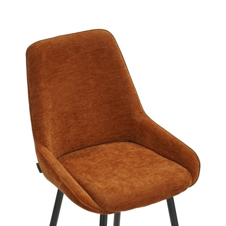 Tabouret de bar Lynn velours ocre cm