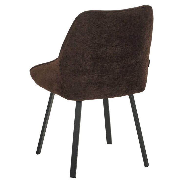 Chaise de salle à manger Lynn velours brun