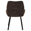 Chaise de salle à manger Lynn velours brun