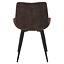 Chaise de salle à manger Vic velours brun