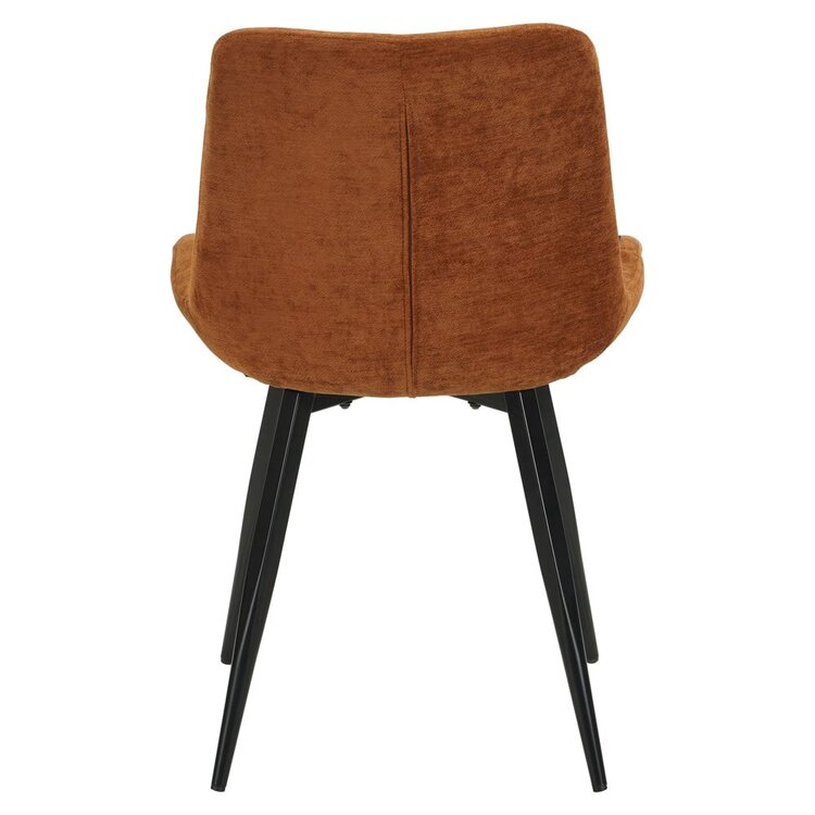 Chaise de salle à manger Vic velours ocre