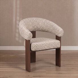 Fauteuil Liva leopard taupe