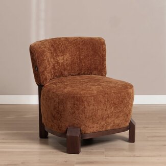 Fauteuil Bliss velours ocre