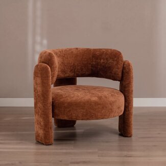 Fauteuil Jolie velours ocre