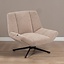 Fauteuil Mara pivotant velours beige
