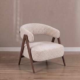 Fauteuil Yasmin leopard taupe