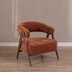 Fauteuil Yasmin velours ocre