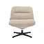 Fauteuil Sara pivotant velours beige