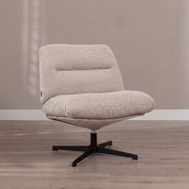 Fauteuil Sara pivotant velours beige