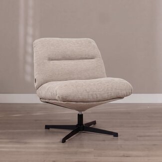 Fauteuil Sara pivotant velours beige