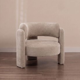 Fauteuil Jolie velours beige