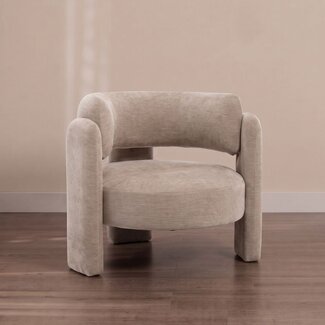 Fauteuil Jolie velours beige