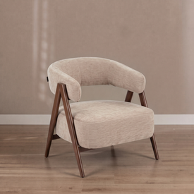 Fauteuil Yasmin velours beige
