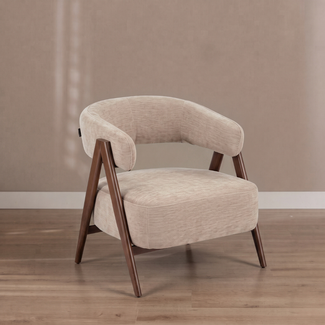 Fauteuil Yasmin velours beige
