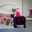 Fauteuil Jolie velours violet