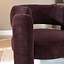 Fauteuil Jolie velours violet