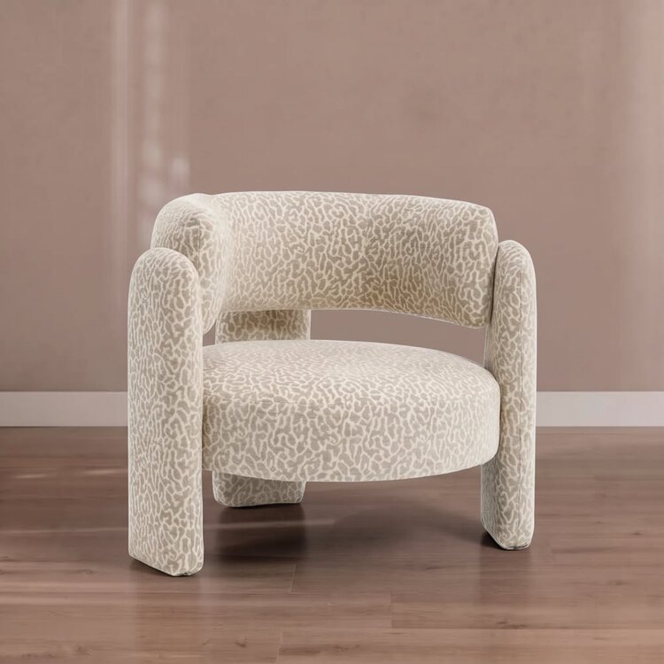 Fauteuil Jolie taupe leopard