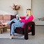 Fauteuil Tess velours violet