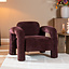 Fauteuil Tess velours violet