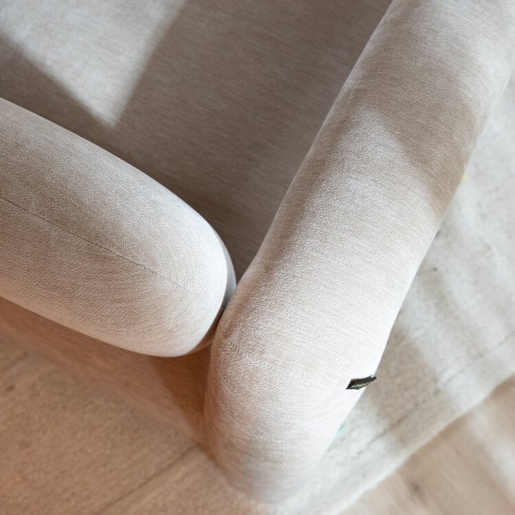 Fauteuil Tess velours beige