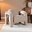 Fauteuil Tess velours beige