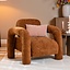 Fauteuil Tess velours ocre