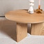 Table basse Aya ø68 cm chêne blanc