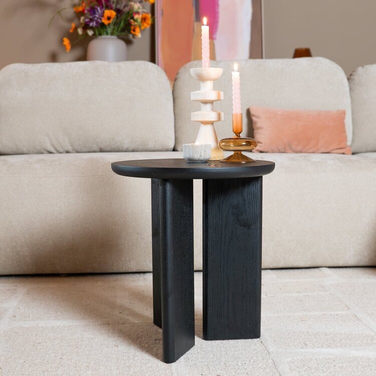 Table d'appoint Aya ø40 cm noire