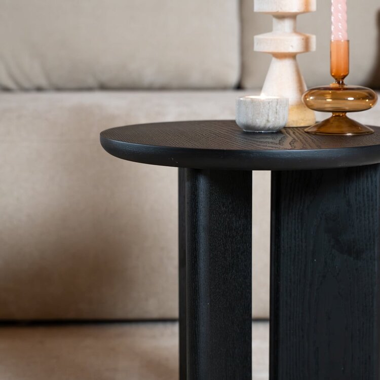 Table d'appoint Aya ø40 cm noire