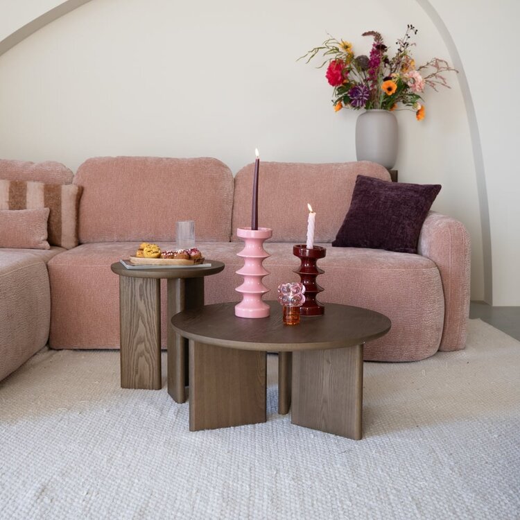 Table d'appoint Aya ø40 cm en chêne rustique