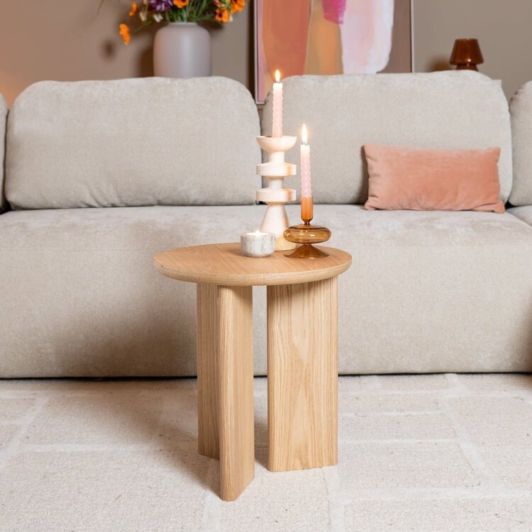 Table d'appoint Aya ø40 cm en chêne blanc