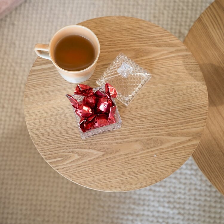 Table d'appoint Aya ø40 cm en chêne blanc