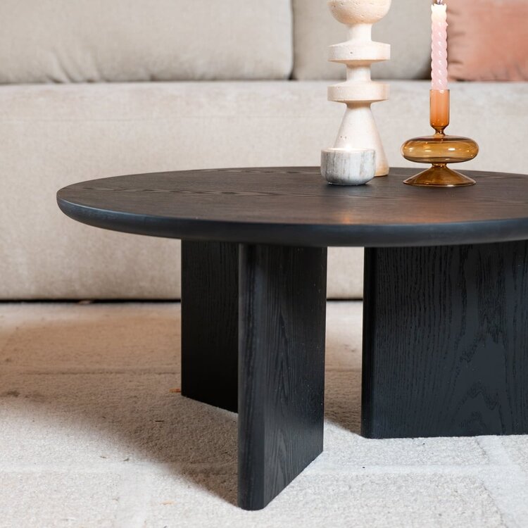Table basse Aya Ø68 cm noire