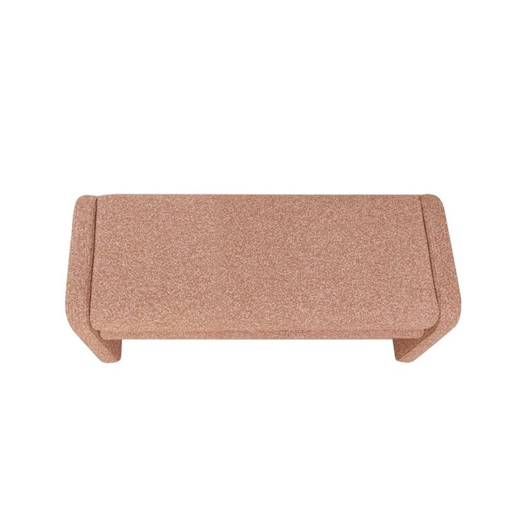 Banc de salle à manger Neil bouclé terracotta 100 cm