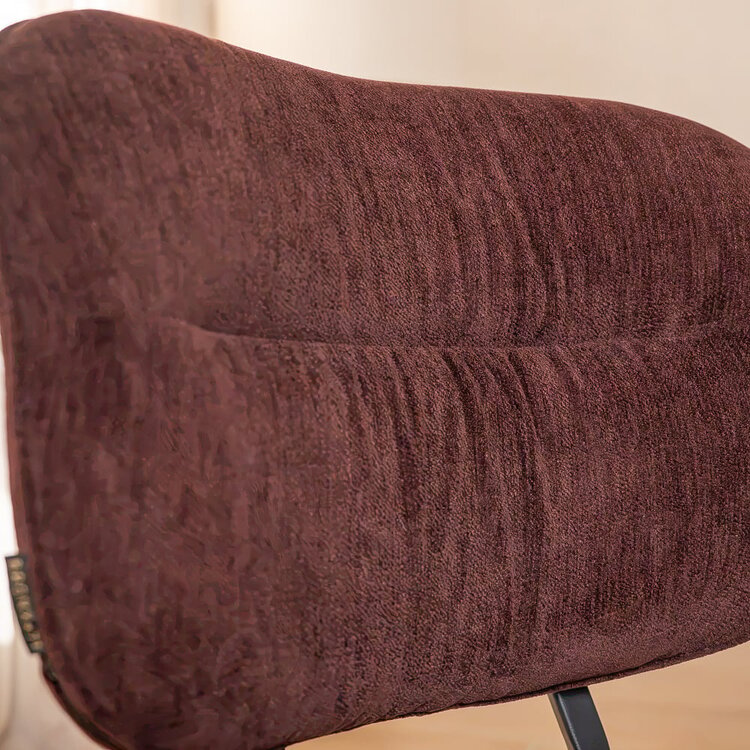 Chaise de salle à manger Rosa velours violet
