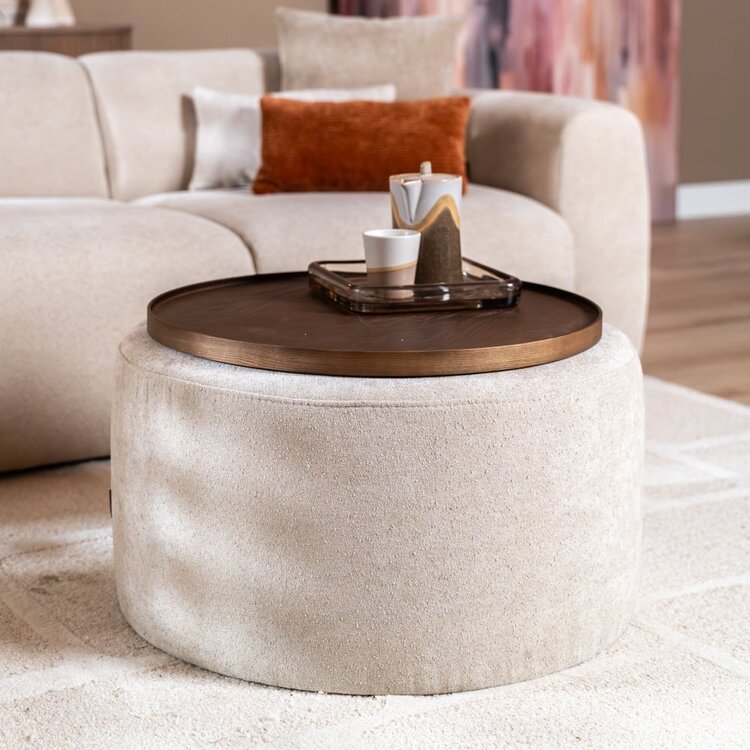 Plateau Helena rond ø59 cm chêne rustique
