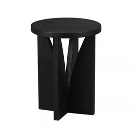 Table d’appoint Miami ø35 cm chêne noir