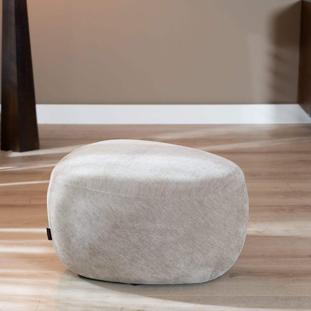 Pouf Fenna velours beige