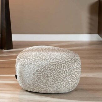 Pouf Fenna taupe leopard