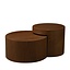 Set de tables basses Ontario Ø55 / Ø80 cm chêne rustique