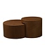 Set de tables basses Ontario Ø55 / Ø80 cm chêne rustique