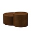Set de tables basses Ontario Ø55 / Ø80 cm chêne rustique
