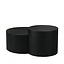 Set de tables basses Ontario Ø55 / Ø80 cm chêne noir