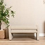 Banc de salle à manger Neil bouclé taupe 100 cm