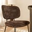 Chaise de salle à manger Rosa velours brun