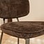 Chaise de salle à manger Rosa velours brun