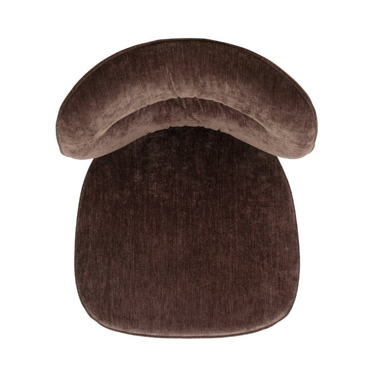 Chaise de salle à manger Rosa velours brun